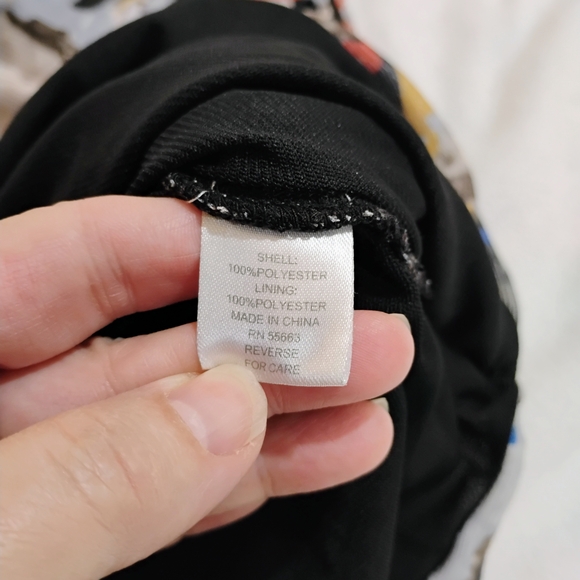 For Cynthia Artistic Print Blouse - Blue, Red, Yellow - Picture 3 of 7